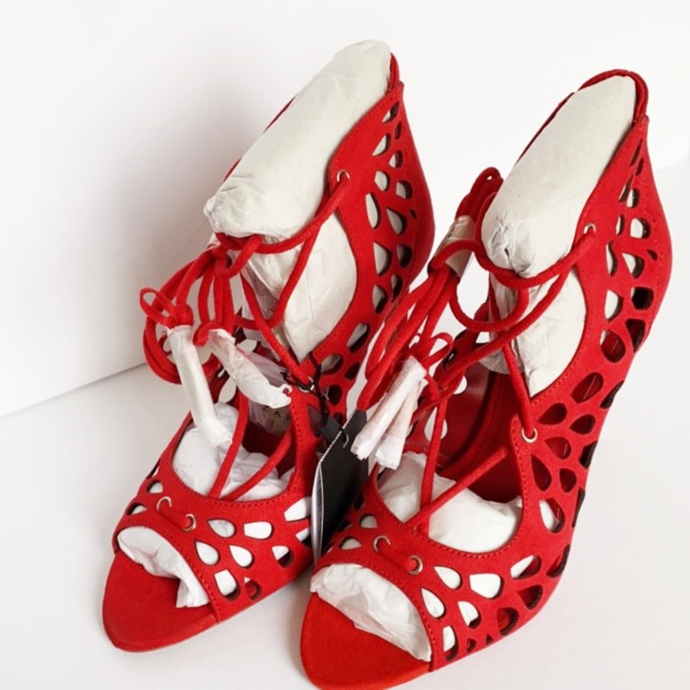 Zara openwork Wraparound Sandals - Picture 6 of 10